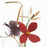 Standing - Graceful Leaf - Purple, Red & White Flowers - Walnut Base -111-75F PI/MB-R/DT
