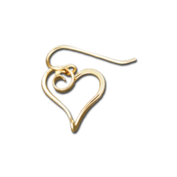 Earrings - Gold Filled - Heavy Heart - F209-gf