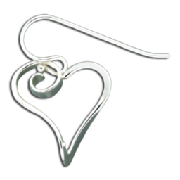 Earrings - Sterling Silver - Heavy Heart - F209-SS