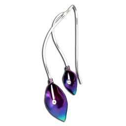 Earrings - Sterling Silver and Niobium - Mother Daughter Lily - F87-ss