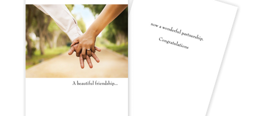 Notecard - Wedding - A Beautiful Friendship - 1447