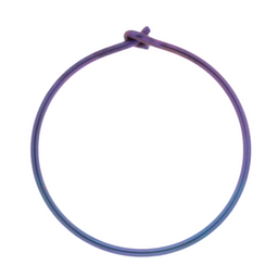 Earrings - Niobium - Thin Wire Hoop - 24mm - H5-n