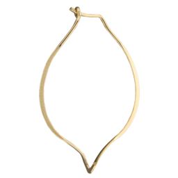 Earrings - Gold Filled - Leaf Hoop - H8-gf