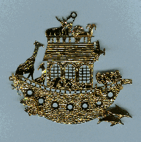 Ornament - Gold Plated Noah's Ark