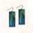 Earrings - Blue Green Dusk Waters Rectangle - ME10CE
