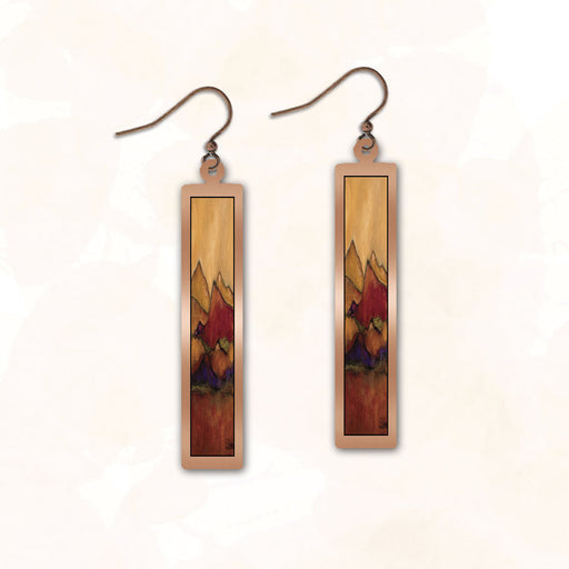 Earrings - Autumn Hills with Copper Outline - SH17SE