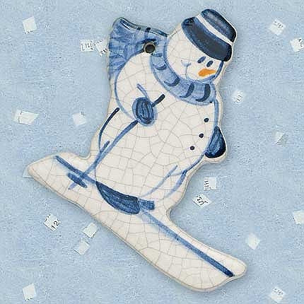 Ornament - Snowman Skiing