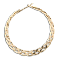 Earrings - Gold Filled - Braided Hoop - 25mm - CH6-gf