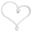 Earrings - Sterling Silver - Enclosed Heart Earring- D15-ss