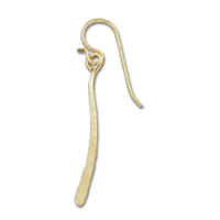 Earrings - Gold Filled - Hammered Curve Dangle Earring - F20-gf