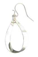 Earrings - Sterling Silver - Ribbon - F90-SS