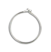 Earrings - Sterling Silver - Thin Wire Hoop Earring - 11mm - H1-ss