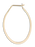 Earrings - Gold Filled - Flattened Oval Hoop Earring - 35mm - H22f-gf
