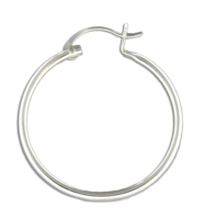 Earrings - Sterling Silver - Hollow Hoop - 30mm - H56-ss
