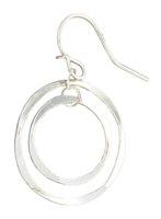 Earrings - Sterling Silver - Encircled Link - L26-ss