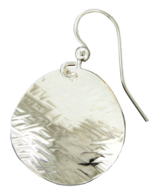 Earrings - Sterling Silver - Wavy Circle - A84-SS