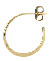 Earrings - Gold Filled - Post Hammered Hoop - 20mm - PH10-GF