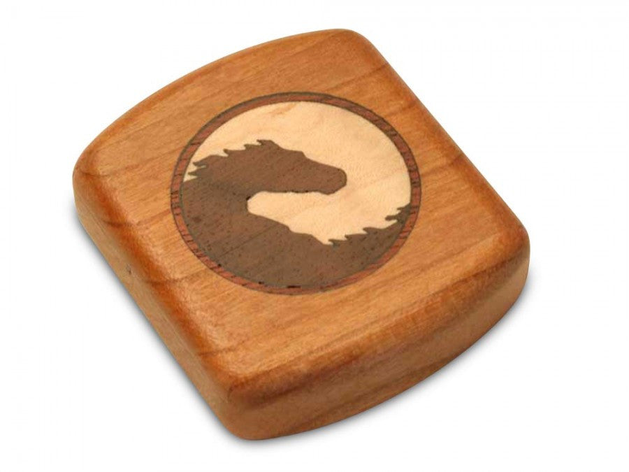 Secret Box - Yin Yang Horse Marquetry - Cherry - 1/2x2x2 - SC2251-36